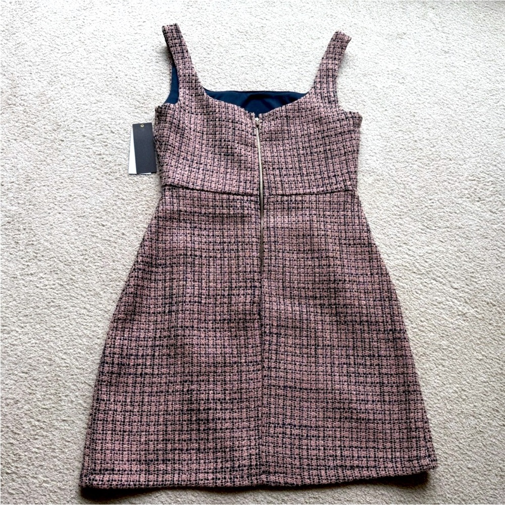 New City Studios Square-Neck Tweed Mini Dress - Picture 9 of 12